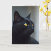 あなたの猫のグリーティ考えるングカードは何だ カード (黄色い花)