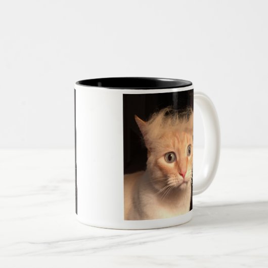 あなたの猫のマグを切札で取って下さい ツートーンマグカップ (正面右)