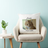 あなたの猫の写真のパーソナライズな枕 クッション (椅子)