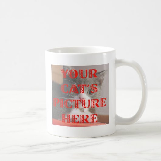 あなたの猫の写真をカスタマイズ コーヒーマグカップ (右)
