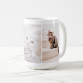 あなたの猫や犬の写真のコラージュ コーヒーマグカップ (正面右)