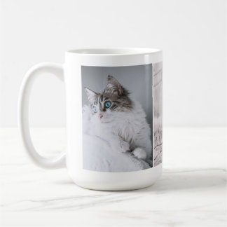 あなたの猫や犬の写真のコラージュ コーヒーマグカップ