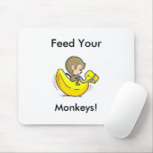 あなたの猿を食べ物を与えて下さい! マウスパッド (マウス)