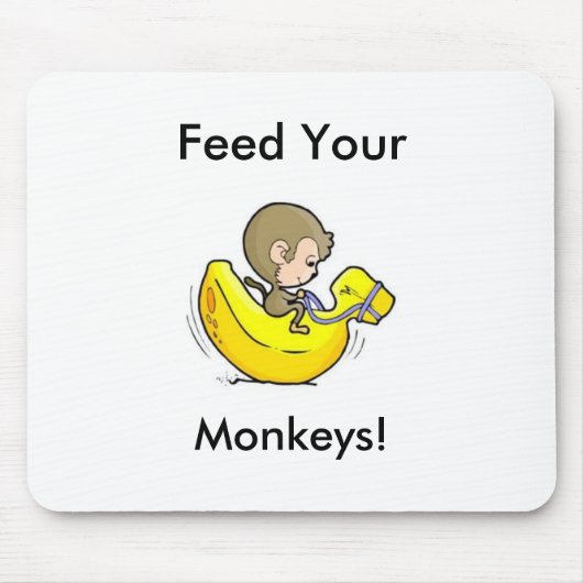 あなたの猿を食べ物を与えて下さい! マウスパッド (正面)