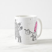 あなたの獣が付いている茶かコーヒー コーヒーマグカップ (正面右)