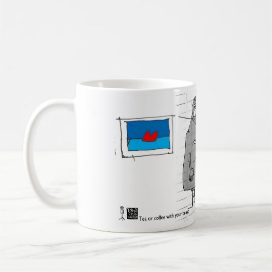 あなたの獣が付いている茶かコーヒー コーヒーマグカップ (左)