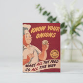 あなたの玉ねぎを知る – ヴィンテージ漫画 ポストカード (スタンド正面)