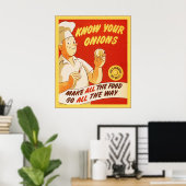 あなたの玉ねぎを知る~ヴィンテージ米国第2次世界大戦ポスター ポスター (ホームオフィス)