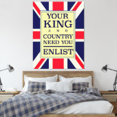 あなたの王と国は入隊する必要がある。 キャンバスプリント (インサイチュ (寝室))