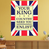 あなたの王と国は入隊する必要がある。 キャンバスプリント (インサイチュ (リビング))