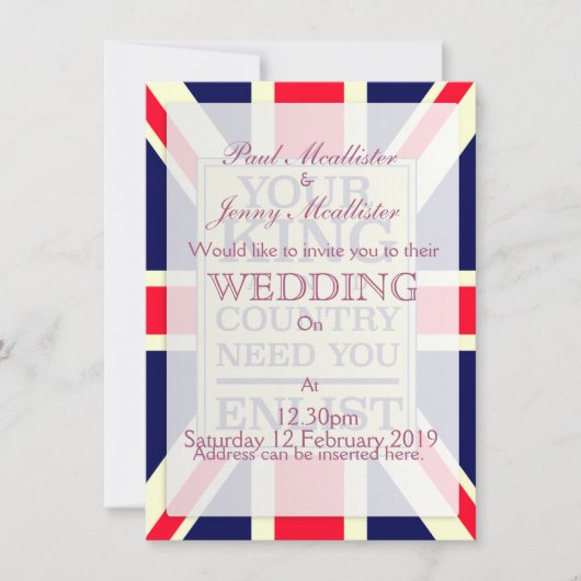 あなたの王と国は入隊する必要がある。 招待状 (正面)