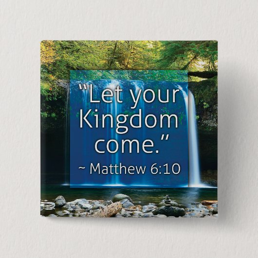 "あなたの王国が"ボタンを来るようにして下さい 缶バッジ (正面)