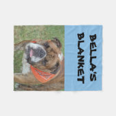 あなたの甘やかされたペット フリースブランケット (正面(横))