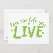 あなたの生きている人生を愛する ポストカード (正面/裏面)