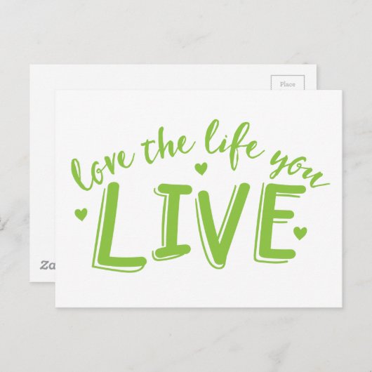 あなたの生きている人生を愛する ポストカード (正面/裏面)