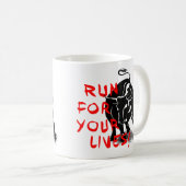 あなたの生命の操業! サンフェルミンの雄牛の操業デザイン、 コーヒーマグカップ (正面右)