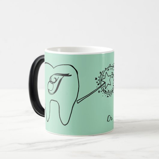 (あなたの生命の未来の)歯科医のために完成して下さい モーフィングマグカップ (正面左)