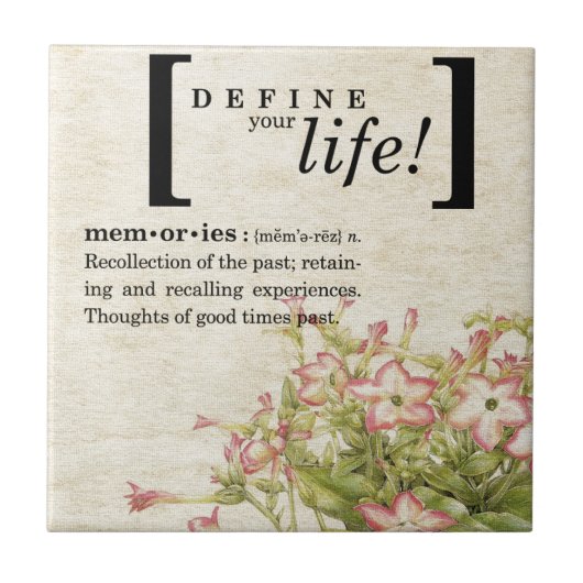 あなたの生命を定義して下さい:  記憶 タイル (正面)