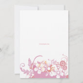 あなたの生命ピンクのベビーシャワーの招待状の愛 招待状 (裏面)