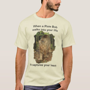 あなたの生命写真のTシャツへの妖精のボブ猫歩行 Tシャツ