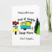 あなたの生活の中で私の***キャンパー***へのハッピーバースデー カード (正面)