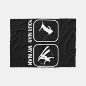 あなたの男性マイマンバイアスリートおもしろいスキー射撃、 発砲Sp フリースブランケット (正面(横))