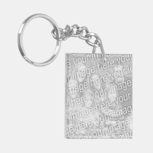 あなたの画像のカスタムな写真のkeychain キーホルダー (正面左)