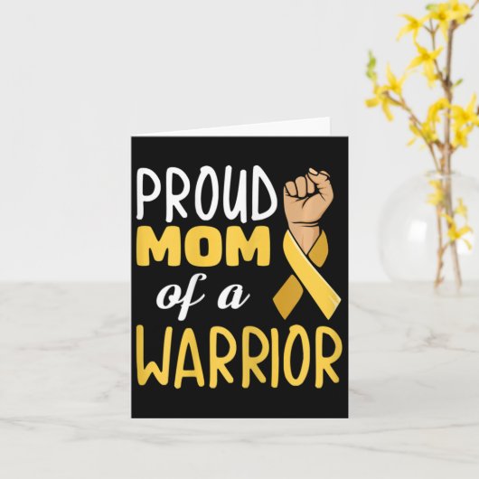 あなたの癌の母親のための小児癌引用文と戦う カード (黄色い花)