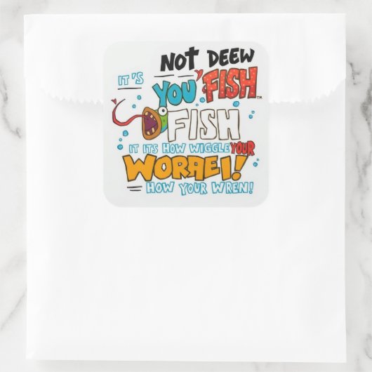 あなたの癖を受け入れる：それはあなたの魚だ！ スクエアシール (バッグ)