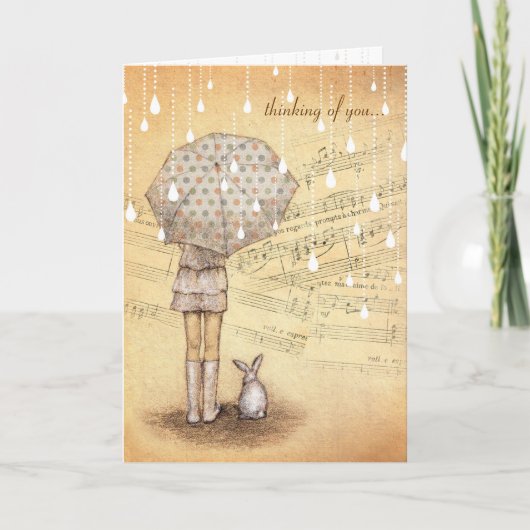 あなたの白い雨交響曲の考えることカスタム・カード カード (正面)