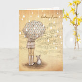 あなたの白い雨交響曲の考えることカスタム・カード カード (黄色い花)