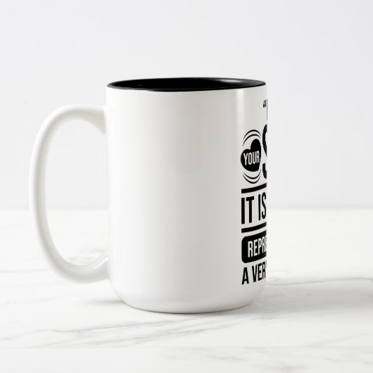 あなたの皮膚に投資引用文スキンケア愛好家 ツートーンマグカップ (左)