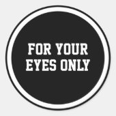 あなたの目だけのオフィス封筒用シールブラック ラウンドシール (正面)