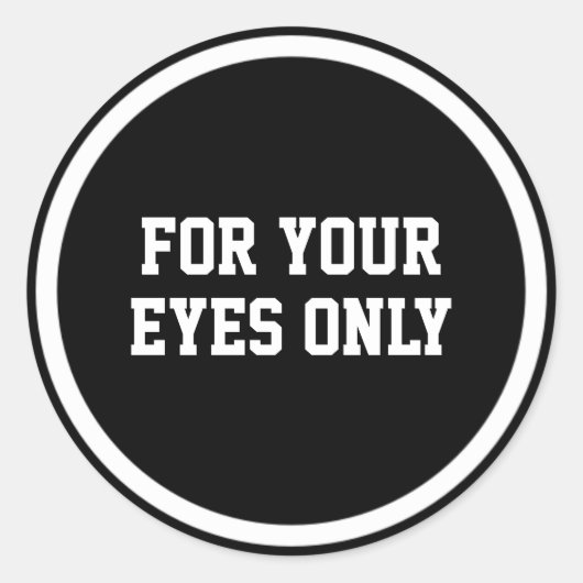 あなたの目だけのオフィス封筒用シールブラック ラウンドシール (正面)