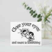 あなたの目を閉め、何かに数えて下さい ポストカード (スタンド正面)
