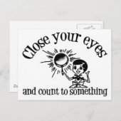 あなたの目を閉め、何かに数えて下さい ポストカード (正面/裏面)