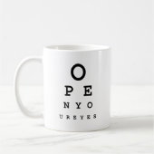 あなたの目を開けて下さい コーヒーマグカップ (左)