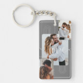 あなたの瞬間を大切にする – パーソナライズされた 4フォトコラッグ キーホルダー (正面)