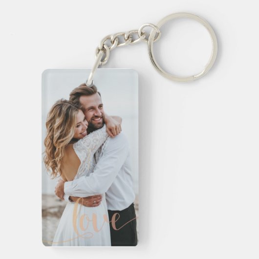 あなたの瞬間を大切にする – パーソナライズされた 4フォトコラッグ キーホルダー (裏面)