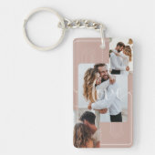 あなたの瞬間を大切にする – パーソナライズされた 4フォトコラッグ キーホルダー (正面)