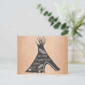 あなたの矢のネイティブアメリカンのテント小屋の郵便はがきを後を追って下さい ポストカード (スタンド正面)