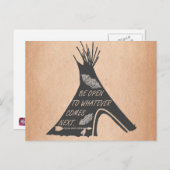 あなたの矢のネイティブアメリカンのテント小屋の郵便はがきを後を追って下さい ポストカード (正面/裏面)