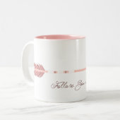 あなたの矢を後を追って下さいどこにでもマグを指す ツートーンマグカップ (正面左)