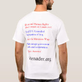 あなたの確信を投票して下さい! Tシャツ (裏面)
