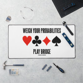 あなたの確率を計遊測するブリッジカードのスーツ デスクマット
