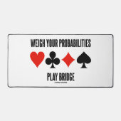 あなたの確率を計遊測するブリッジカードのスーツ デスクマット (正面)