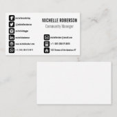 あなたの社会的なアイコンを選んで下さい 名刺 (正面/裏面)