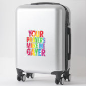 あなたの祈りで私はさらにゲイに Rainbow Pride Flag LGBT シール (スーツケース)