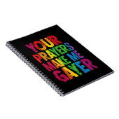 あなたの祈りで私はさらにゲイに Rainbow Pride Flag LGBT ノートブック (右側)