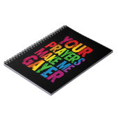 あなたの祈りで私はさらにゲイに Rainbow Pride Flag LGBT ノートブック (左側)